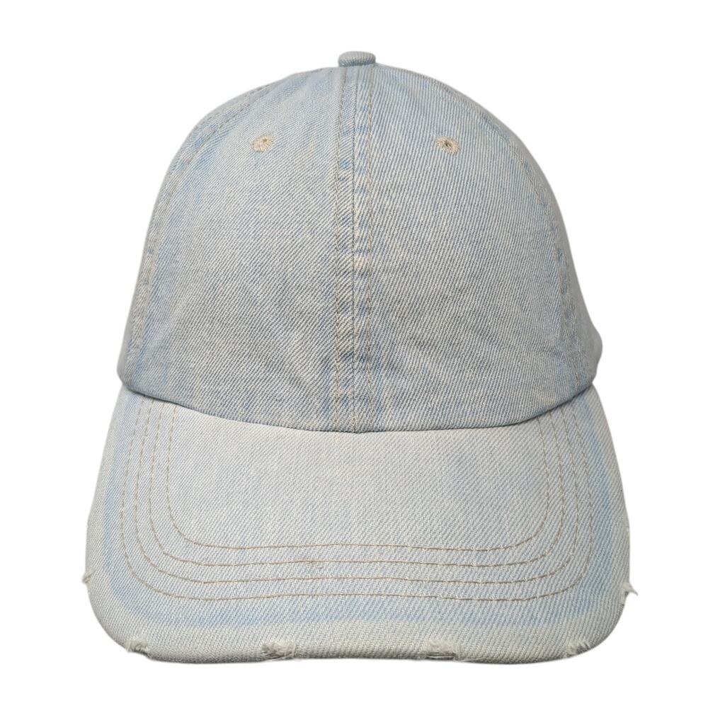 Maurices Slideback Baseball Cap Blue One Size Adjustable 6 Panel Distressed